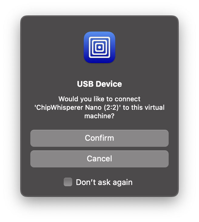 UTM auto connect USB device